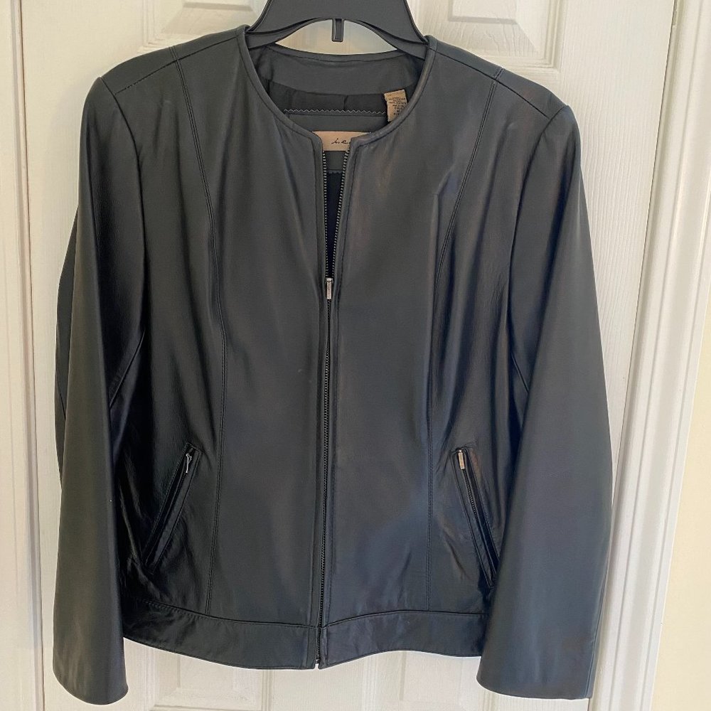 i.e. Black 100% Leather Jacket